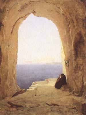 Monks at the Gulf of Naples (mk09), Karl Blechen